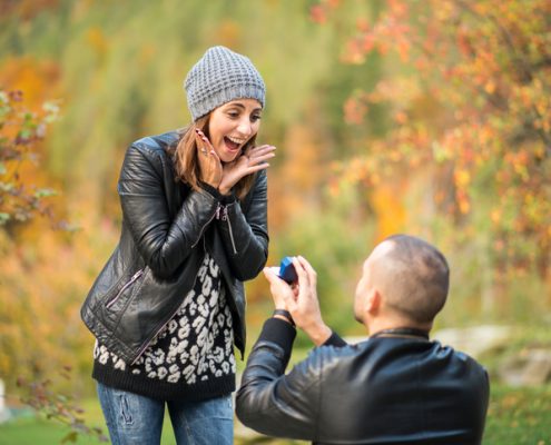 Autumn outdoor wedding proposal engagement Seafort Luxury Hideaway